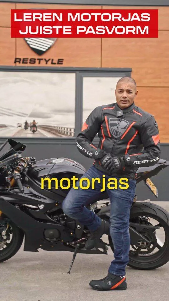 RESTYLE reel — leren motorjas juiste pasvorm
